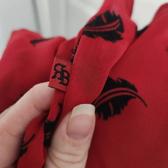 Royal Bones red chiffon high low whimsigoth dress fairy babydoll large - Picture 3 of 14